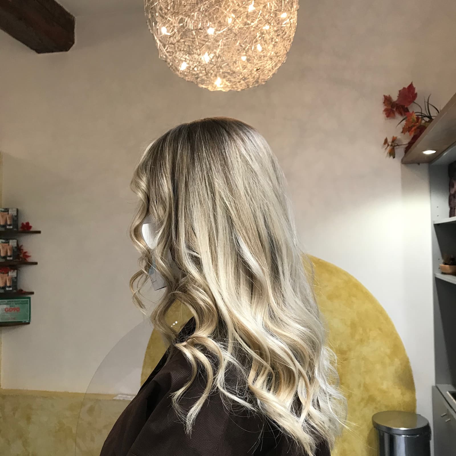 Balayage biondo e ricci